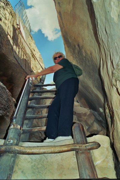 033 Vi on ladder Mesa Verde vionladdermesaverde.jpg